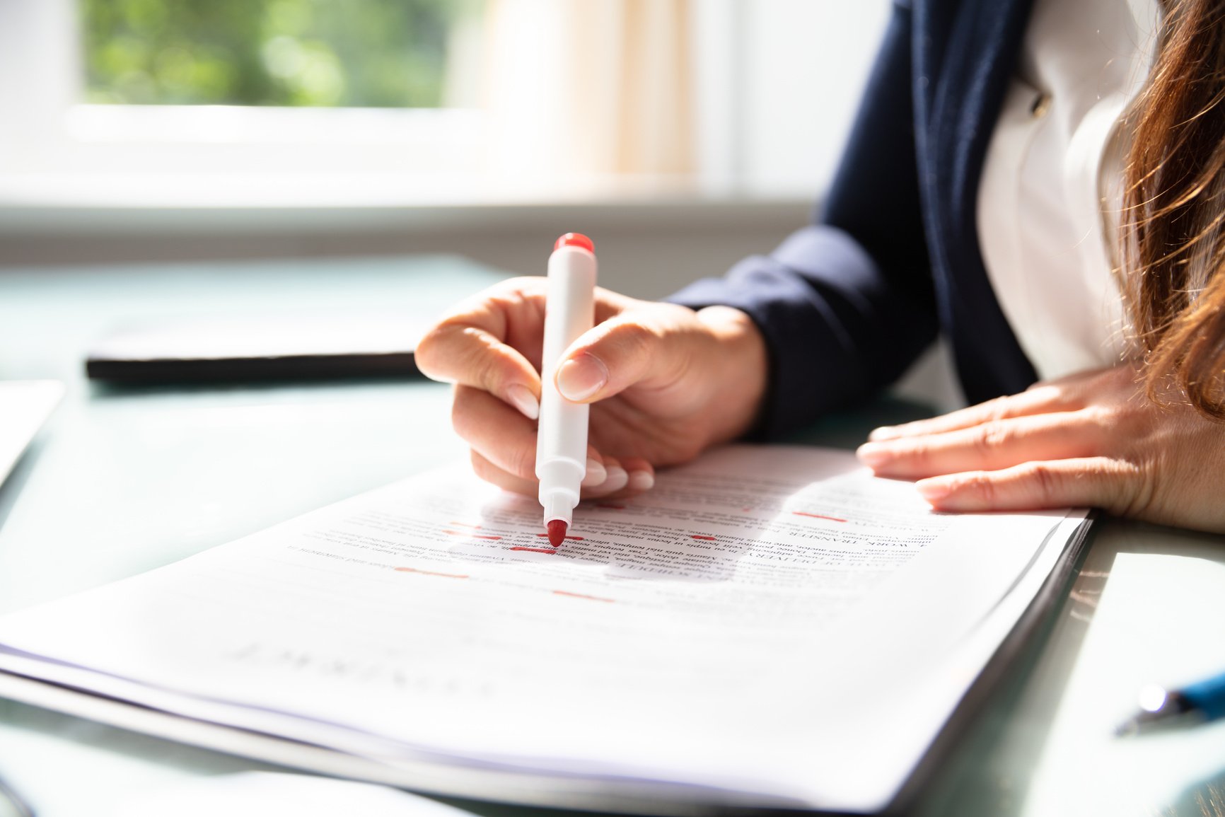 Hand Marking a Document 